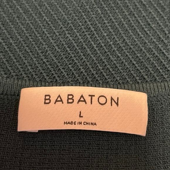 Aritzia Babaton Blue Ribbed Knit Sleeveless Cami Camisole Sweater Tank Crop Top - Picture 3 of 4